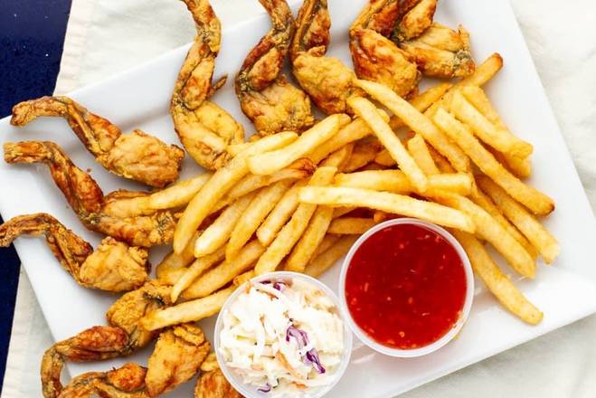 Order 5 PCs- Chicago Style Frog Legs food online from Sharks Seafood & More store, Bowie on bringmethat.com