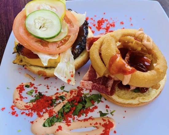 Order BBQ Burger food online from Boon Cafe store, Norridge on bringmethat.com