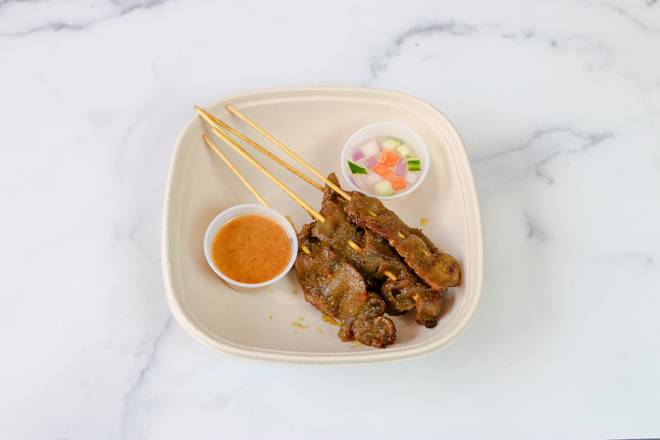 Order Beef Satay  food online from Thai Dish Restaurant store, Boston on bringmethat.com