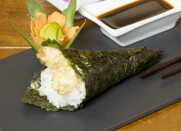 Order 52.Shrimp Tempura Handroll food online from Fuji Revolving Sushi Bar store, Cypress on bringmethat.com