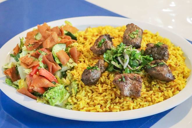 Order Beef Kabab dinner food online from Simply Mediterranean store, Tulare on bringmethat.com