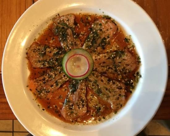 Order Salmon New York Style Sashimi food online from Oishi Thai store, North Miami on bringmethat.com