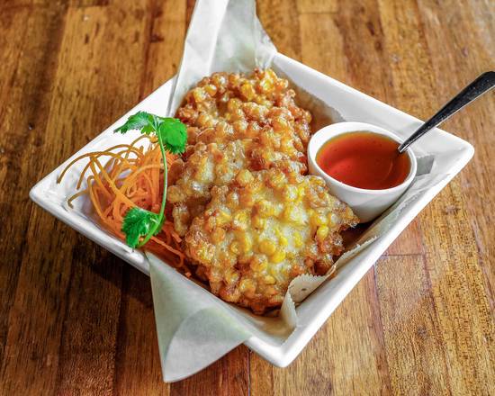 Order Corn Fritters (Vegan) food online from Summer Summer Thai Eatery store, Emeryville on bringmethat.com