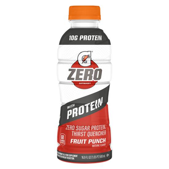 Order G Zero + Protein Fruit Punch 16.9oz food online from Everyday Needs by Gopuff store, Coral Gables on bringmethat.com