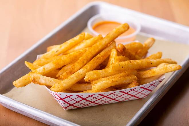 Order Toma Fries and Brava Sauce food online from Toma Mojo Grill store, Minnetonka on bringmethat.com