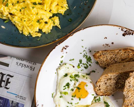 Order Two Eggs Any Style food online from Crema Gourmet Espresso Bar store, Miami on bringmethat.com