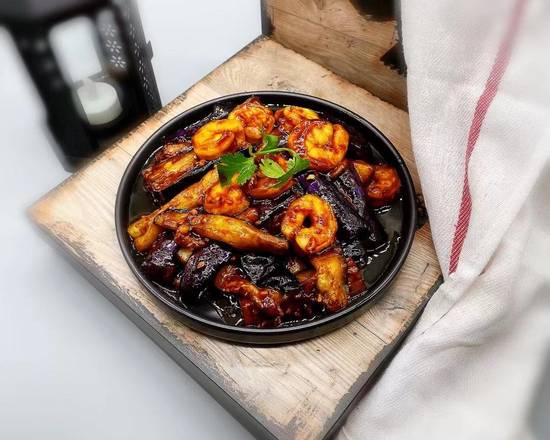 Order 虾仁烧茄子 Shrimp & eggplant w/ sweet soy sauce  food online from Fashion Wok store, Sunnyvale on bringmethat.com