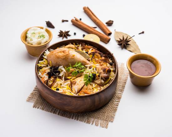 Order Hyderabad Dum Chicken Biryani food online from Bhabi Indian Restaurant store, Fremont on bringmethat.com