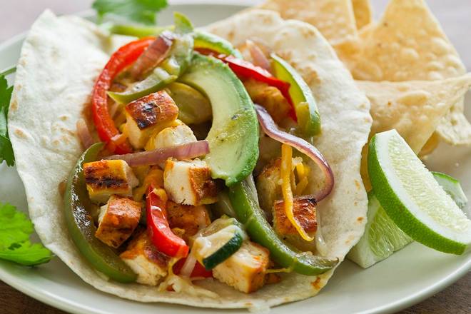 Order Fajita Taco food online from Sharky's Woodfired Mexican Grill store, Los Angeles on bringmethat.com