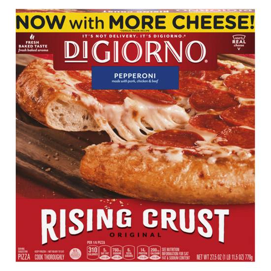 Order DiGiorno Frozen Rising Crust Pepperoni Pizza 12in 27.5oz food online from Everyday Needs by Gopuff store, St. Petersburg on bringmethat.com