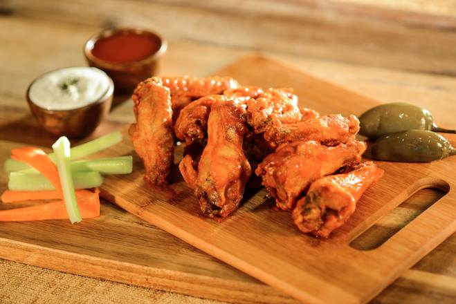 Order Large - 16 pcs (Bone-In) food online from Hot Wings Cafe store, Glendale on bringmethat.com