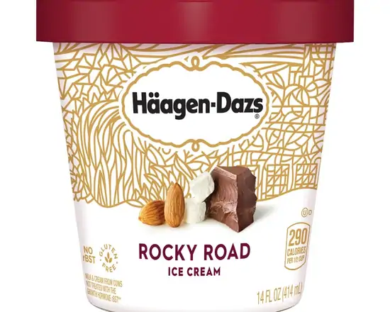 Order Haagen Dazs Rocky Road Pint food online from Fresko Market store, Miami on bringmethat.com