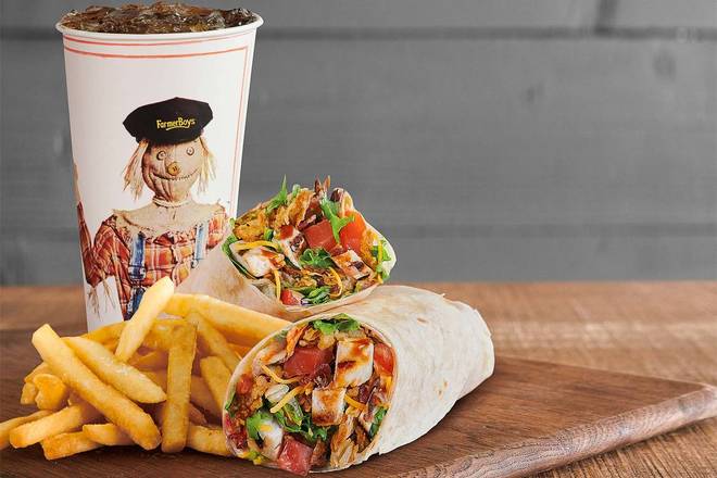 Order BBQ Chicken Ranch Wrap Combo food online from Farmer Boys store, Santa Fe Springs on bringmethat.com