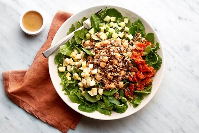 Order Power Greens & Grains Salad (V) food online from Corner Bakery store, McAllen on bringmethat.com