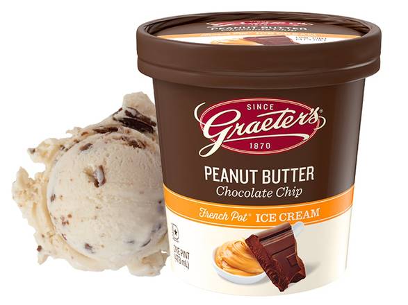 Order Peanut Butter Chocolate Chip Pint food online from Graeter Ice Cream store, Fort Thomas on bringmethat.com