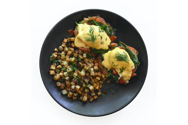 Order Norwegian Benedict food online from Blu Jam Café store, Tarzana on bringmethat.com