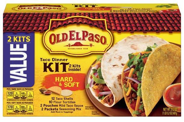 Order Old El Paso Taco Dinner Kit Hard & Soft Family Size food online from Fresko Market store, Miami on bringmethat.com