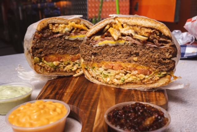 Order Double Beef Burger food online from Mayamero Street Food store, North Miami Beach on bringmethat.com