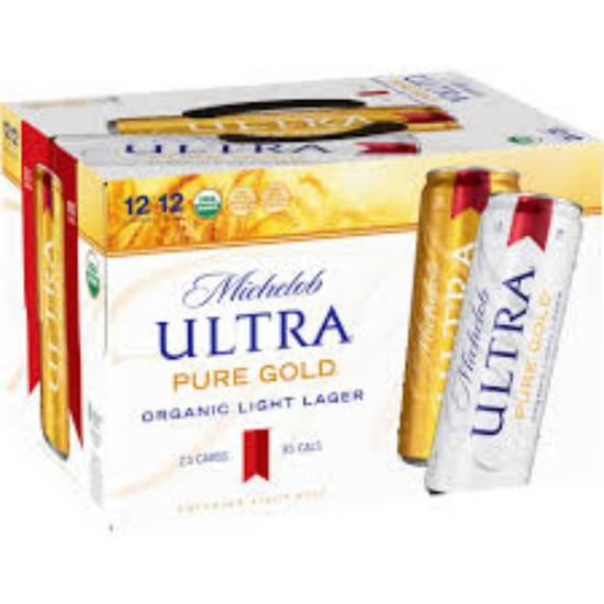 Order MICHELOB ULTRA PURE GOLD 12oz/12pk CANS food online from Duke Liquor & Jr. Market store, Los Angeles on bringmethat.com