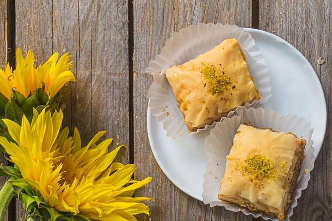 Order Baklava food online from Sajj store, San Francisco on bringmethat.com