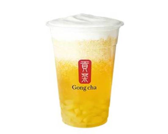 Peach Milk Foam Smoothie w/ Coconut Jelly