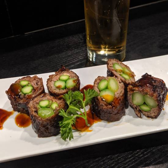 Order Beef Rolled Asparagus food online from Boss Sushi store, Beverly Hills on bringmethat.com