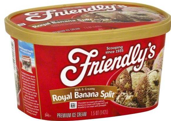 Order Friendly's Royal Banana Split Half Gallon food online from Trumbull Super Stop store, Trumbull on bringmethat.com