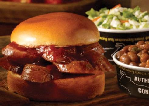 Order Sausage Classic Sandwich Plate. food online from Dickey Barbecue Pit store, Orlando on bringmethat.com