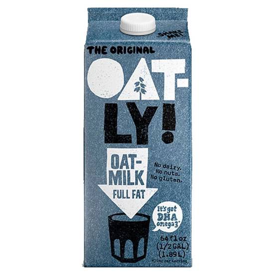 Order Oatly! Full Fat Oat Milk 64oz food online from Everyday Needs by Gopuff store, Tampa on bringmethat.com