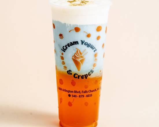Order Blue Ocean Tea Cream Cheese food online from Icream Yogurt & Crepes store, Falls Church on bringmethat.com