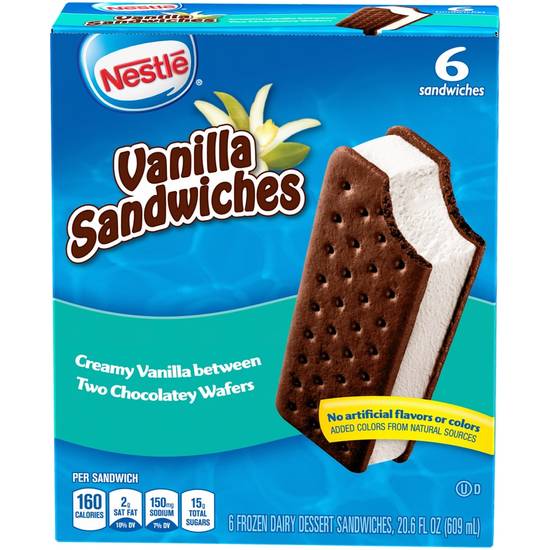 Order Nestle Vanilla Ice Cream Sandwiches, 6 CT food online from Cvs store, MARTINEZ on bringmethat.com
