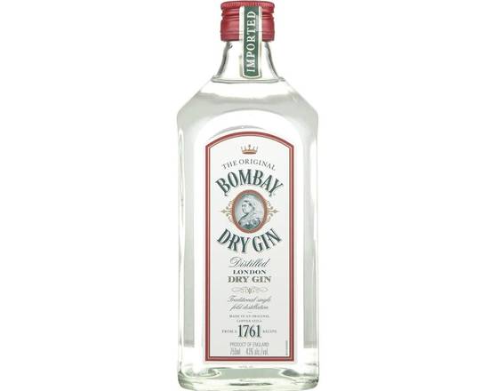Order Bombay Dry, 750mL gin (47.0% ABV) food online from Xtra Liquors & Wines store, WEST MIAMI on bringmethat.com