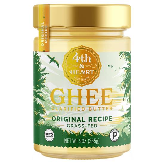 Order 4th & Heart Original Grass Fed Ghee Clarified Butter 9oz food online from Everyday Needs By Gopuff store, Fairfield on bringmethat.com
