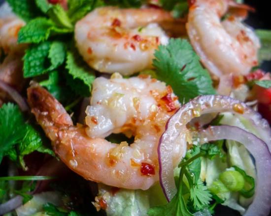 Order Shrimp Salad food online from Satto Thai & Sushi Bar store, Atlanta on bringmethat.com