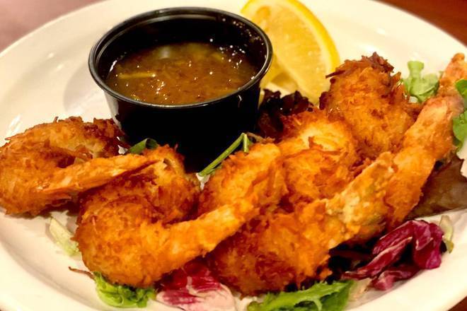 Order Fried Coconut Shrimp food online from Harold Seltzer Steakhouse store, St. Petersburg on bringmethat.com