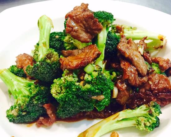 Order Beef with Broccoli with Rice food online from Hibachi & Buffet store, Westland on bringmethat.com