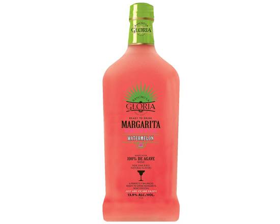 Order Rancho Gloria Watermelon Margarita, 1.75L ready to drink (13.9% ABV) food online from Woodbury Wine & Spirits store, ORLANDO on bringmethat.com