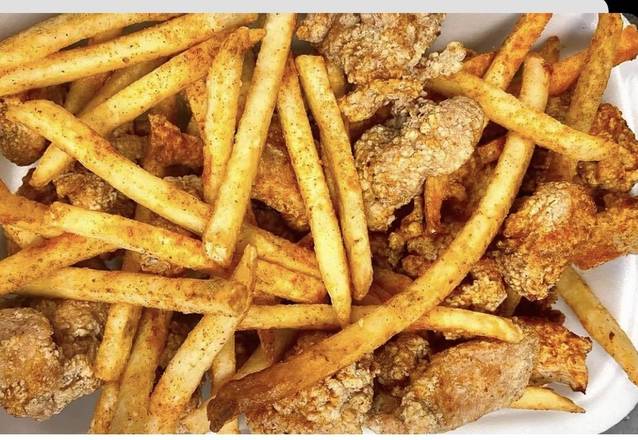 Order Popcorn Chicken with Fries food online from Quickly Boba store, Los Angeles on bringmethat.com