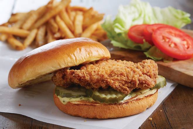 Order BJ's Classic Crispy Chicken Sandwich food online from Bj Restaurant & Brewhouse store, Westminster on bringmethat.com