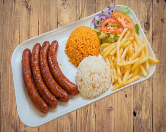 Assiette triple merguez