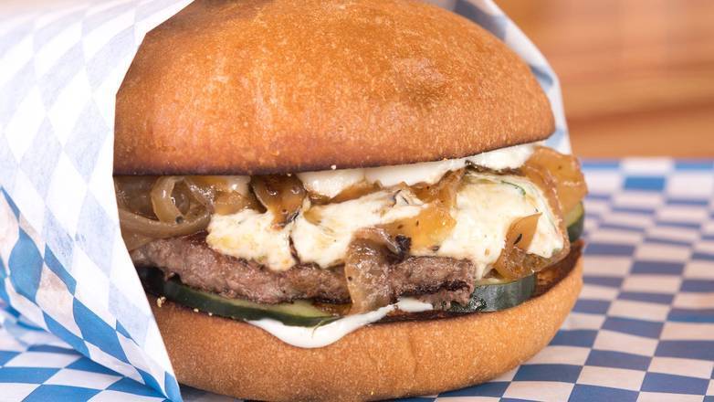 Order Green Chile Burger food online from Two Doors Down store, Seattle on bringmethat.com