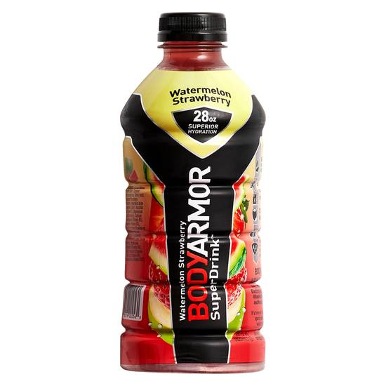 Order BODYARMOR Watermelon Strawberry Sports Drink 28oz Btl food online from Everyday Needs by Gopuff store, Coral Gables on bringmethat.com