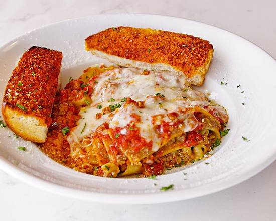 Order Homemade Meat Lasagna Pasta food online from Greco's New York Pizzeria store, Los Angeles on bringmethat.com