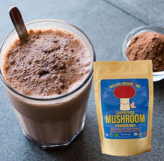 Order Mushroom Mood Boost Smoothie food online from Down To Earth Organic &Amp; Natural store, Aiea on bringmethat.com