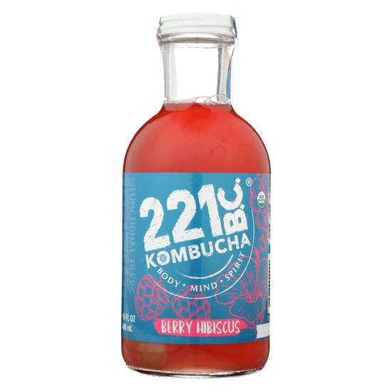 Order 221BC Berry Hibiscus Kombucha 16oz food online from Everyday Needs by Gopuff store, Coral Gables on bringmethat.com