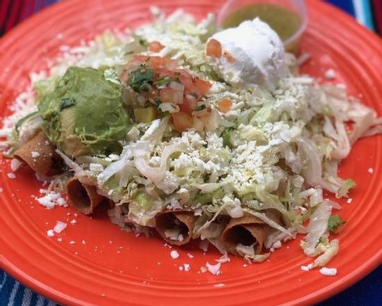 Order Rolled Tacos (4 pcs) food online from Cafe Coyote store, San Diego on bringmethat.com