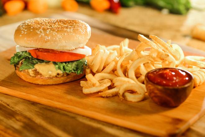 Order Picnic Style Burger food online from Hot Wings Cafe store, Glendale on bringmethat.com