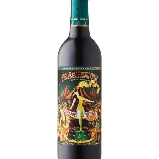 Order MICHAEL DAVID FREAKSHOW ZINFANDEL 750ML food online from Rocky Liquor store, Claremont on bringmethat.com