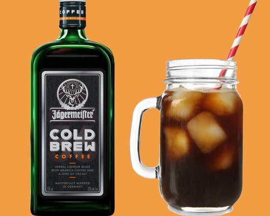 Order Jagermeister-COLD BREW, 750mL liqueur (33.0% ABV) food online from Golden Ox Liquors store, Saint Augustine on bringmethat.com