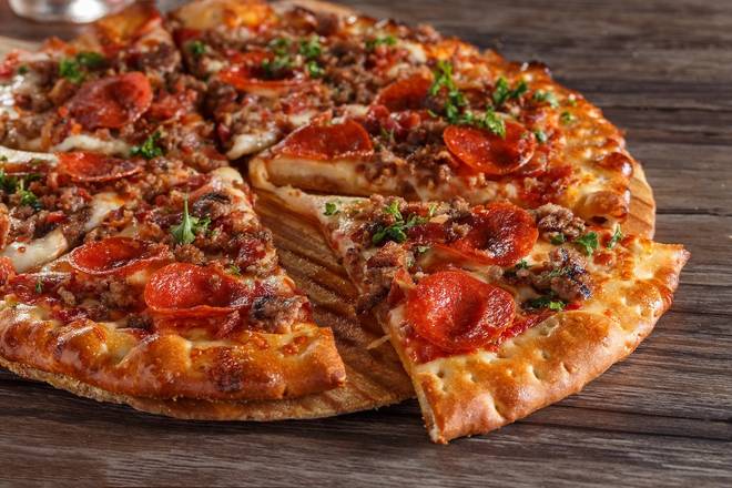 Order MEAT LOVER’S PIZZA food online from Glory Days Grill store, Apex on bringmethat.com